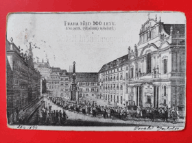 Praha před 100 lety, Malostr. (Vlašské) náměstí, dlouhá adresa (pohled)