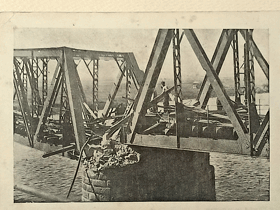 Most přes řeku Bělou, poškozený Rudou armádou v roce 1918 - Bělá (pohled)