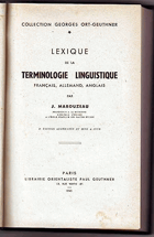 Lexique de la Terminologie Linguistique. Français-Allemand-Anglais.