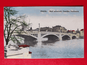 Praha. Most arcivévody Františka Ferdinanda (pohled)