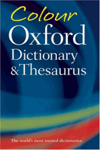 Colour Oxford dictionary and thesaurus