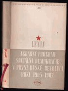 Agrární program sociální demokracie v první ruské revoluci roku 1905-1907