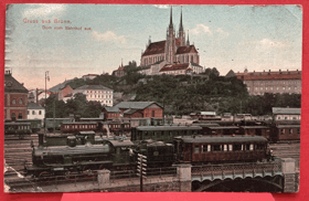 BRNO BRÜNN nádraží Pohled Pohlednice