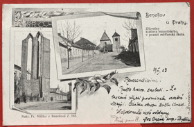 Benešov Beneschau Pohled Pohlednice