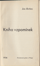 Kniha vzpomínek