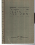 Československé právo obchodní 1 Část obecná