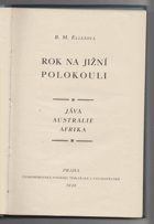 Rok na jižní polokouli - Jáva. Australie. Afrika