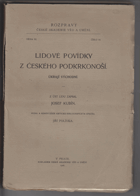 Lidové povídky z českého Podkrkonoší. Úkrají východní