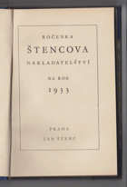 3SVAZKY Ročenka Štencova nakladatelství na rok 1930-1933 (1931 CHYBÍ!!!)