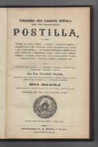 Ctihodného otce Leonarda Goffine-a Postilla, to jest Výklady na všechny nedělní a sváteční ...