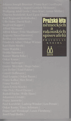 Pražská léta německých a rakouských spisovatelů