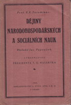 Dějiny národohospodářských a sociálních nauk