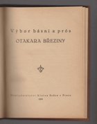 Výbor básní a prós Otokara Březiny