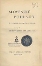 2SVAZKY Slovenské pohľady R 42 časopis pre literatúru, vedu, umenie a politiku