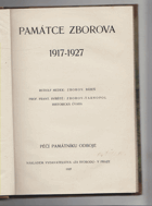 Památce Zborova 1917-1927 Československé legie Legionáři Anabáze