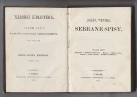 Josefa Wenziga Sebrané spisy. Sv. I.