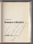 Romance o Závišovi POLOKOŽENÁ! HALF-LEATHER ORIG. HARDCOVER !