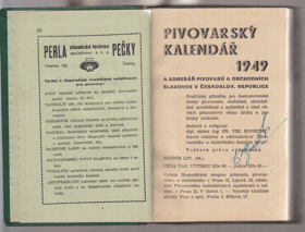 Pivovarský kalendář na r. 1948 a adresář pivovarů a obchodních sladoven v Českoslov. ...