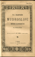 Fr.Lad.Čelakovského MUDROSLOVÍ národu slovanského v příslovích