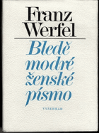 Bledě modré ženské písmo