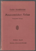 3SVAZKY 3BDE Toldts anatomischer Atlas I - III. Für Studierende und Ärzte. Dritter Band. Nerven ...