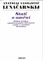 Stati o umění - dějiny kritiky, západoevropská literatura, ruská a sovětská literatura