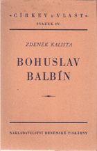 Bohuslav Balbín PODPIS VĚNOVÁNÍ AUTORA!!