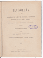 Jan Kollár 1793-1852 Sborník statí o životě, působení a literární činnosti pěvce
