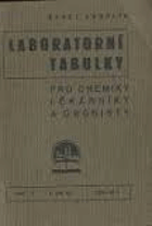 Laboratorní tabulky pro chemiky, lékárníky a drogisty