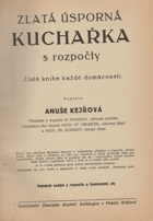 Zlatá úsporná kuchařka s rozpočty Kniha každé domácnosti