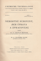 Nerostné suroviny, jich úprava a zpracování Mineralogie