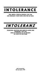 Intolerance - Češi, Němci a Židé na Ústecku 1938-1948 - edice dokumentů z fondů Archivu ...