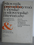 Slovník pseudonymů v české a slovenské literatuře