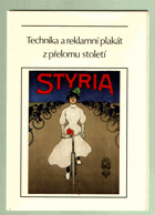 Technika a reklamní plakát z přelomu století-10 volných listů v orig.kartonu