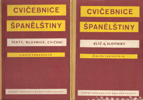 2SVAZKY Cvičebnice španělštiny. Texty, mluvnice, cvičení + klíč a slovníky, 1962