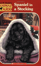 Spaniel in a stocking.