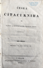 Česká čítací kniha pro pátou a šestou gymnasiální třídu. Díl 3