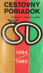 Cestovný poriadok ČSD 1984 - 1985 JÍZDNÍ ŘÁD