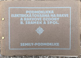 Podmoklická elektrická továrna na rakve a rakvové ozdoby. B. Šrámek a spol. KATALOG