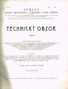 Technický obzor (Orgán spolku architektův a inženýrů v království Českém) KOMPLETNÍ ...