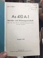 As 410 A-1 Betriebs- und Wartungsvorschrift. Messerschmitt MOTOR!