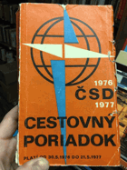 Cestovný poriadok ČSD 1976-1977 JÍZDNÍ ŘÁD