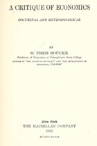 A critique of economics