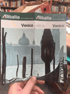 VENICE ALITALIA Airlines Route brochure, MAP