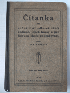 Čítanka pro dívčí odborné školy rodinné