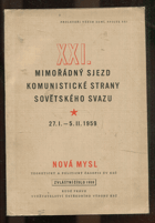 XXI 21.mimořádný sjezd Komunistické strany Sovětského svazu KSSS 27. 1 - 5.2.1959