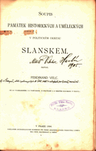 SLANÝ Soupis památek historických a uměleckých v království českém od pravěku do ...