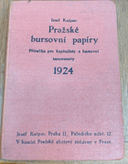 Pražské bursovní papíry. Československé bursovní papíry