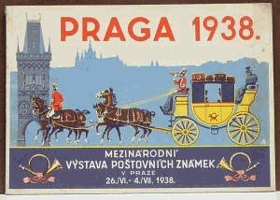 Praga 1938. Mezinárodní výstava poštovních známek. Praha 26.VI. až 4.VII.1938