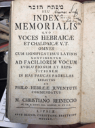 Miftah Haz-zeker seu index memorialis, quo voces Hebraicae et Chaldaicae V.T. omnes cum ...